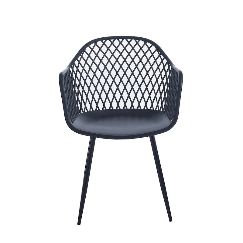 Porthos Home Mitt Hard Plastic Dining Chairs w/ Iron Legs (Set of 2)