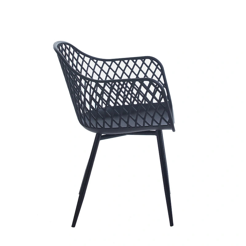 Porthos Home Mitt Hard Plastic Dining Chairs w/ Iron Legs (Set of 2)