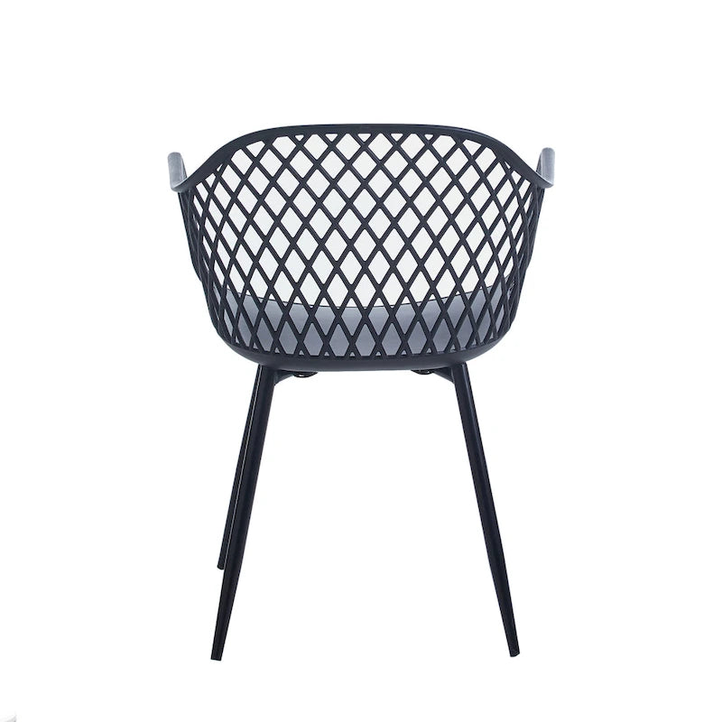 Porthos Home Mitt Hard Plastic Dining Chairs w/ Iron Legs (Set of 2)