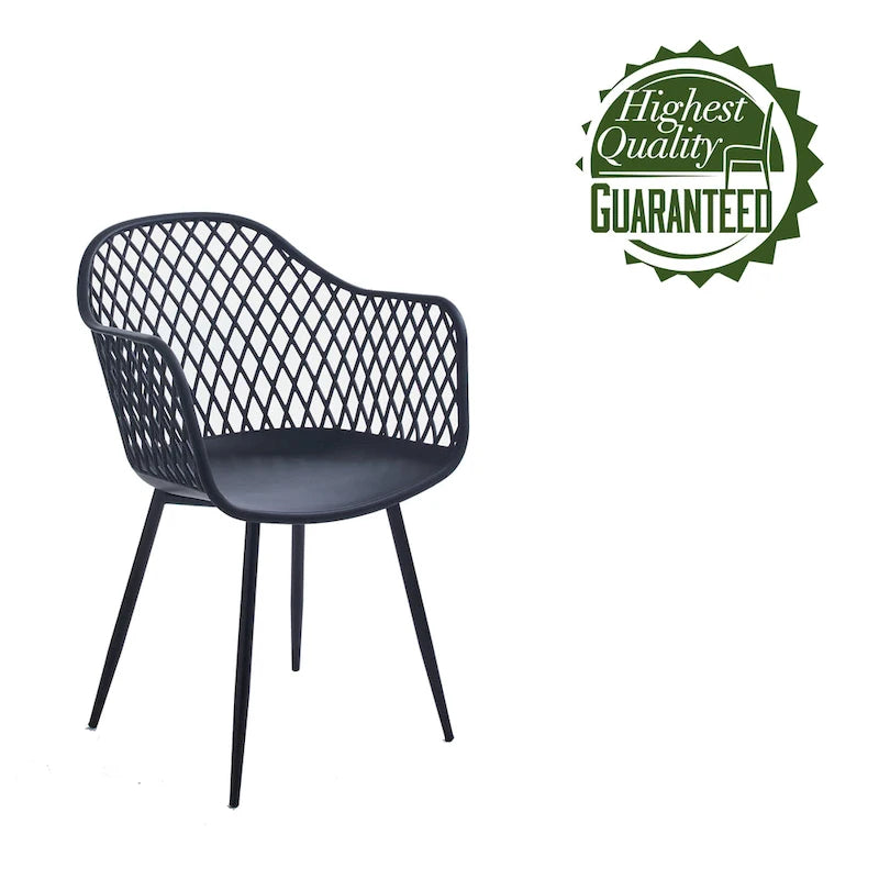 Porthos Home Mitt Hard Plastic Dining Chairs w/ Iron Legs (Set of 2)