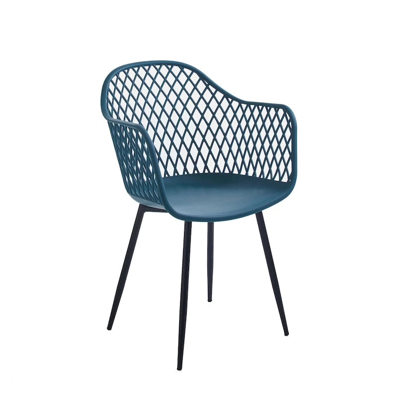Porthos Home Mitt Hard Plastic Dining Chairs w/ Iron Legs (Set of 2)
