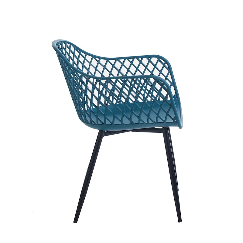 Porthos Home Mitt Hard Plastic Dining Chairs w/ Iron Legs (Set of 2)