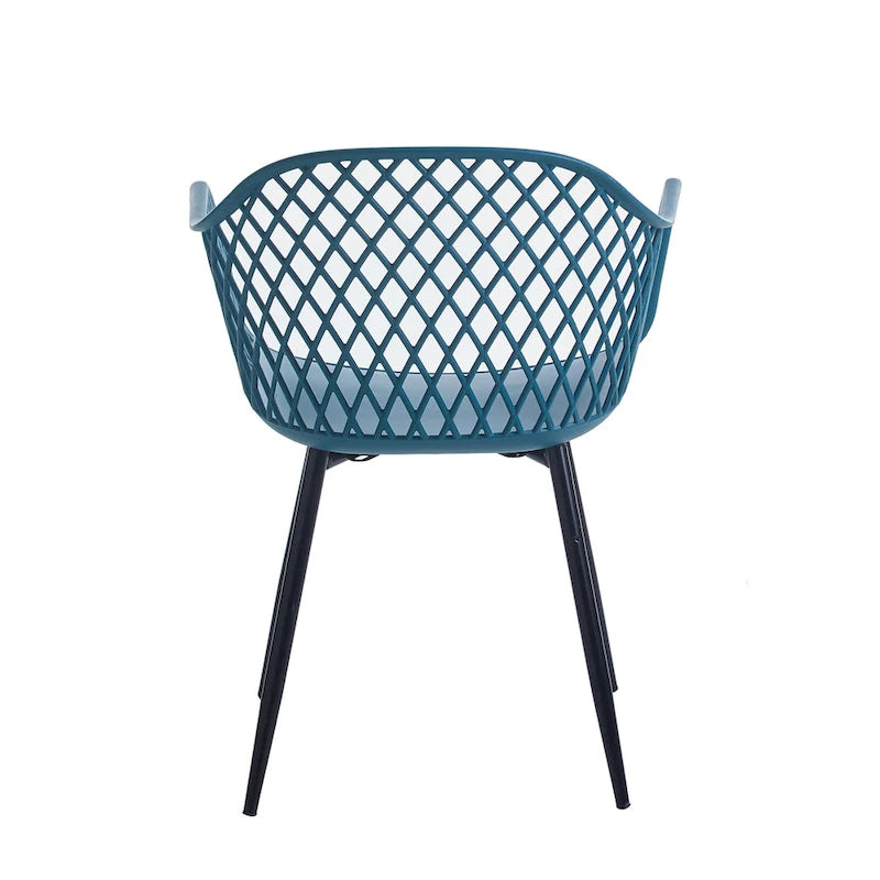 Porthos Home Mitt Hard Plastic Dining Chairs w/ Iron Legs (Set of 2)