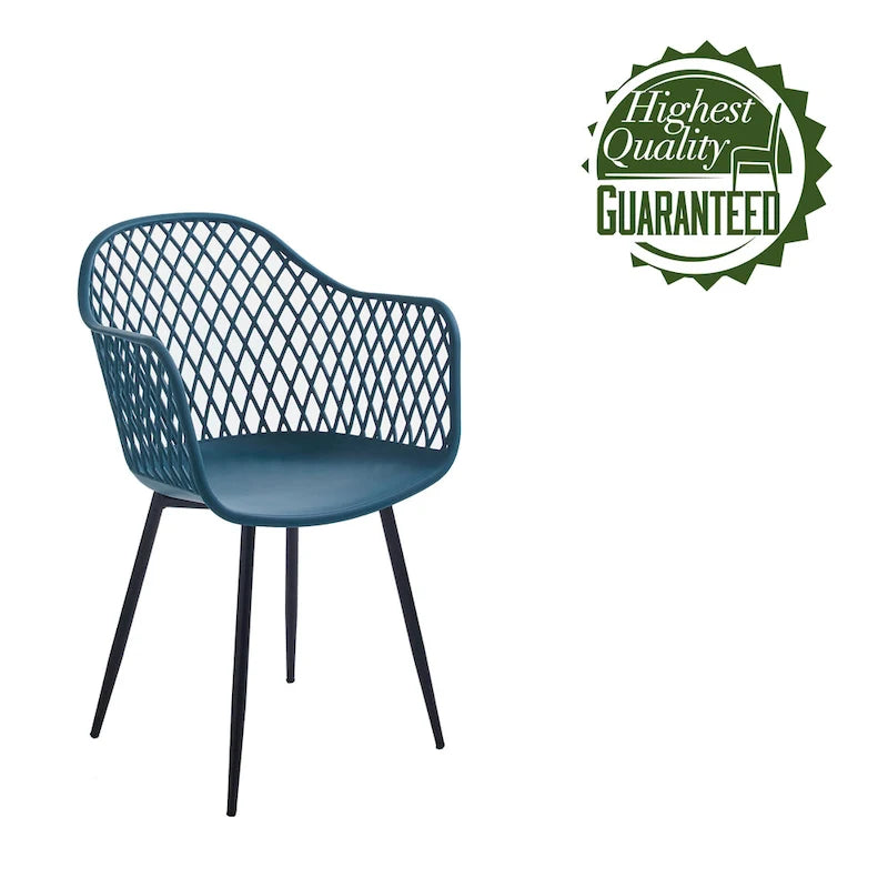 Porthos Home Mitt Hard Plastic Dining Chairs w/ Iron Legs (Set of 2)