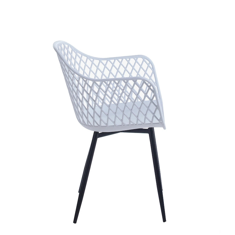 Porthos Home Mitt Hard Plastic Dining Chairs w/ Iron Legs (Set of 2)