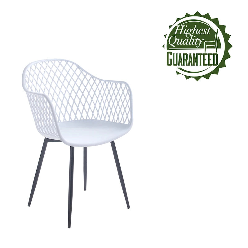 Porthos Home Mitt Hard Plastic Dining Chairs w/ Iron Legs (Set of 2)