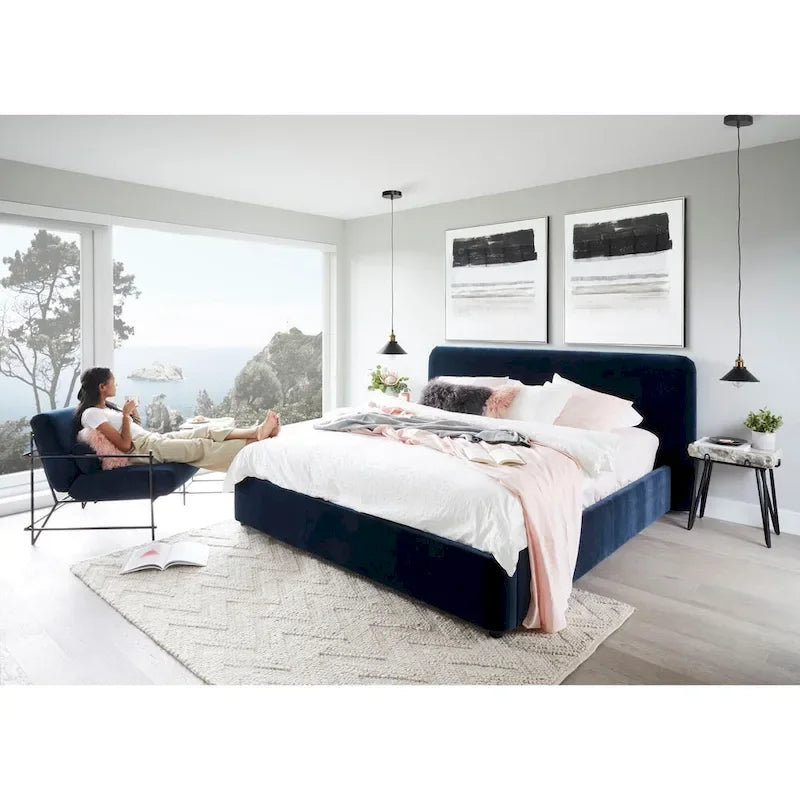 Aurelle Home Modern Upholstered Platform Bed