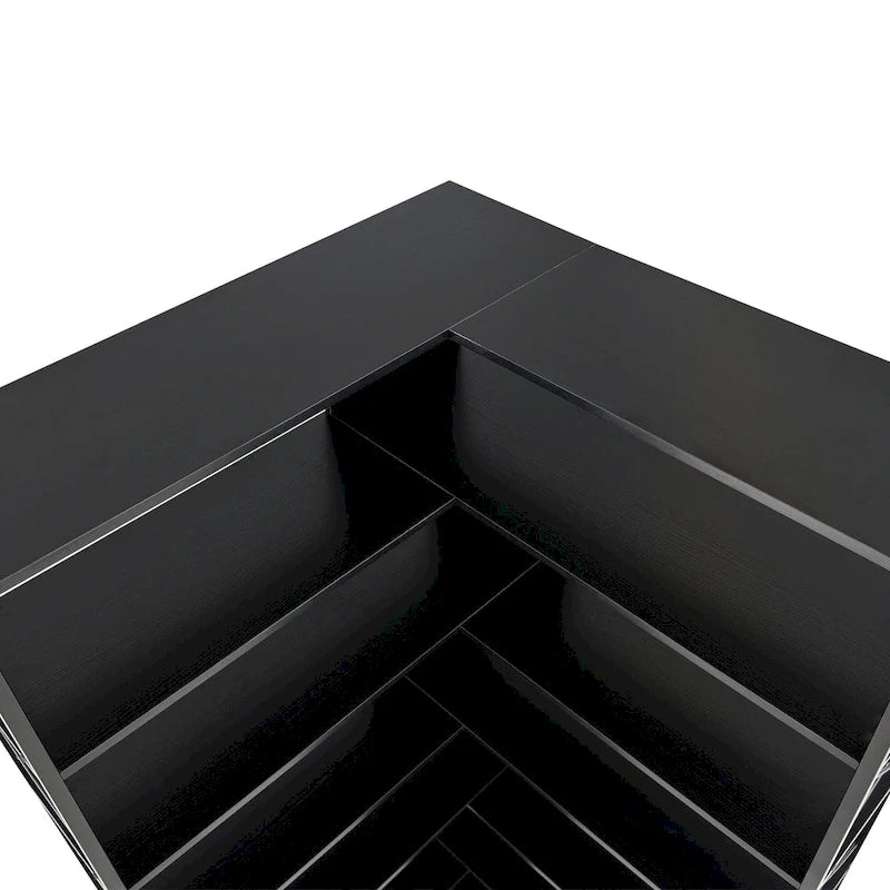 L-Shaped Corner 7-Tier Bookcase