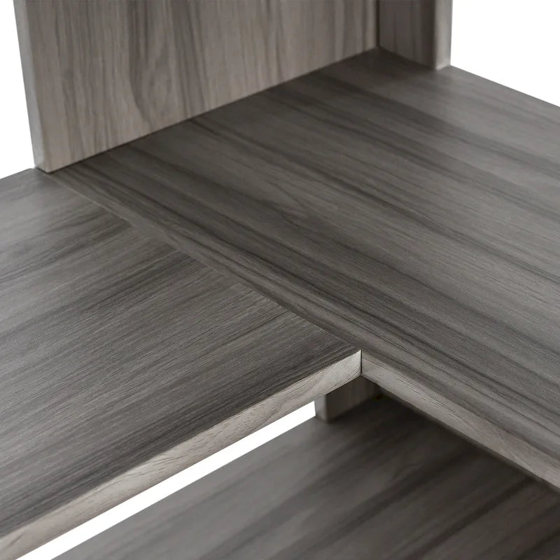 L-Shaped Corner 7-Tier Bookcase