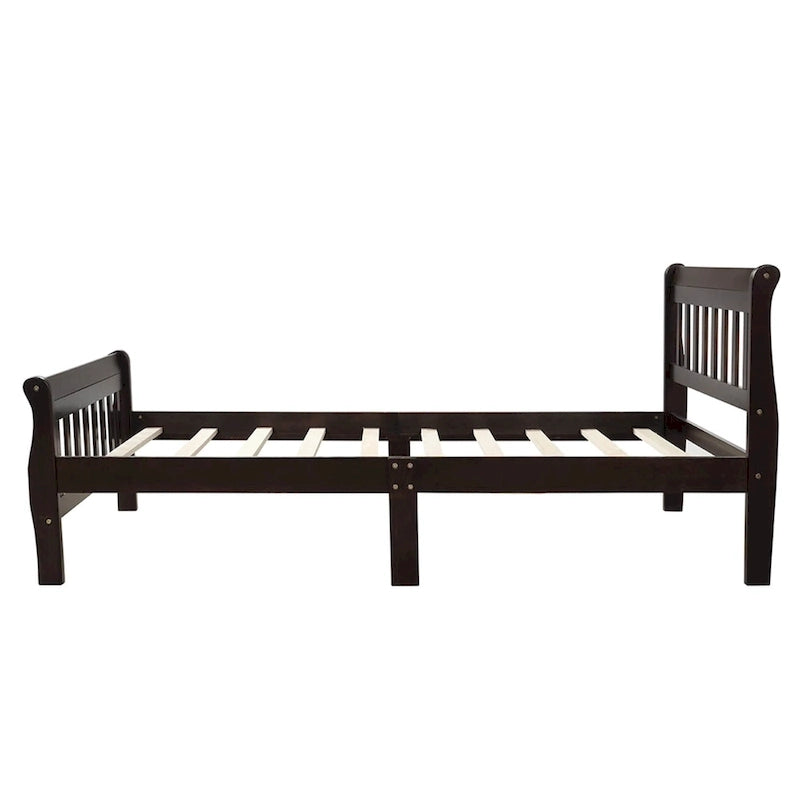 Wood Platform Bed with Headboard/Footboard