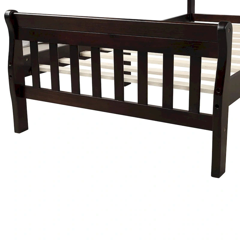 Wood Platform Bed with Headboard/Footboard