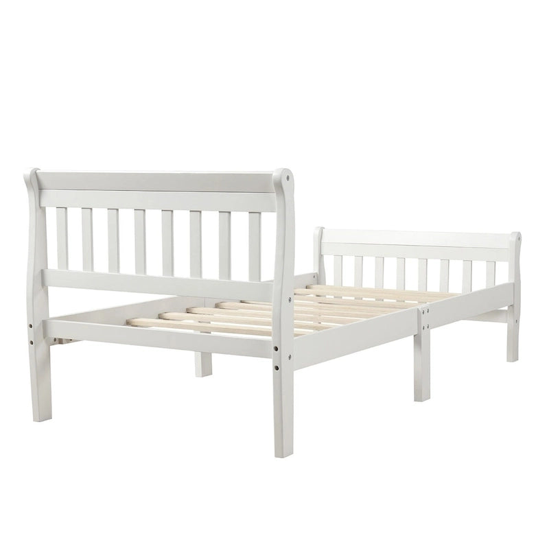 Wood Platform Bed with Headboard/Footboard