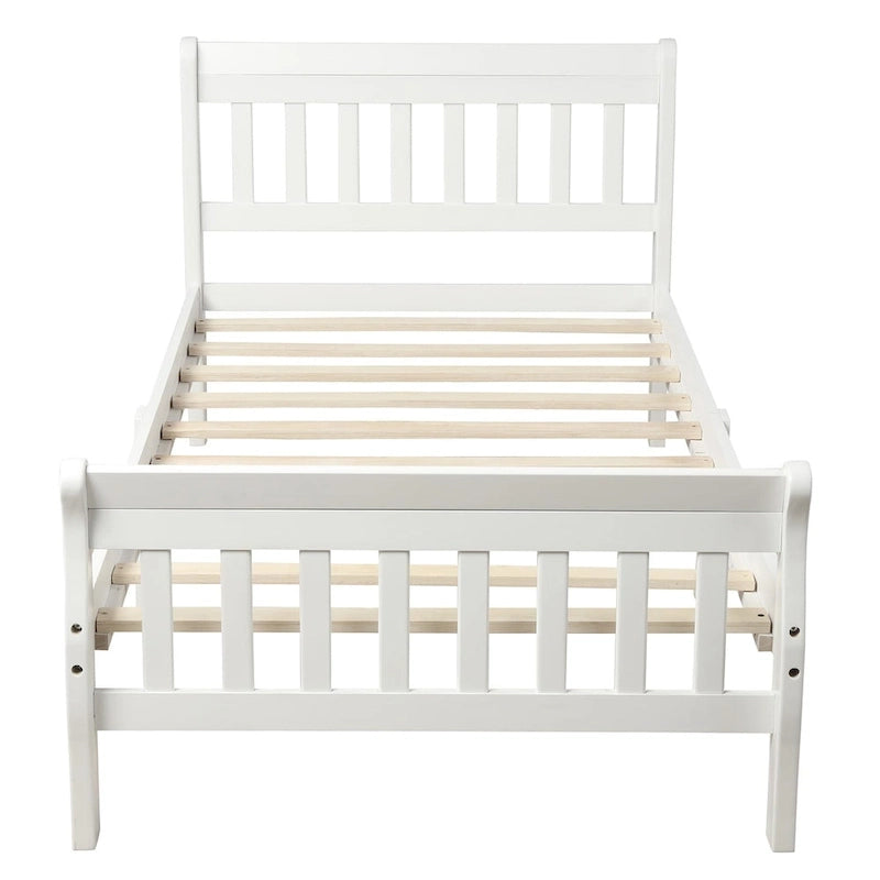 Wood Platform Bed with Headboard/Footboard