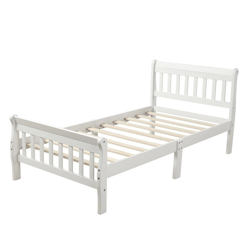 Wood Platform Bed with Headboard/Footboard