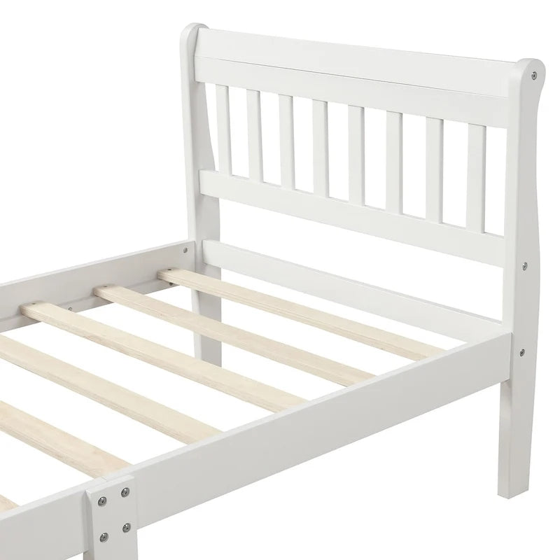 Wood Platform Bed with Headboard/Footboard