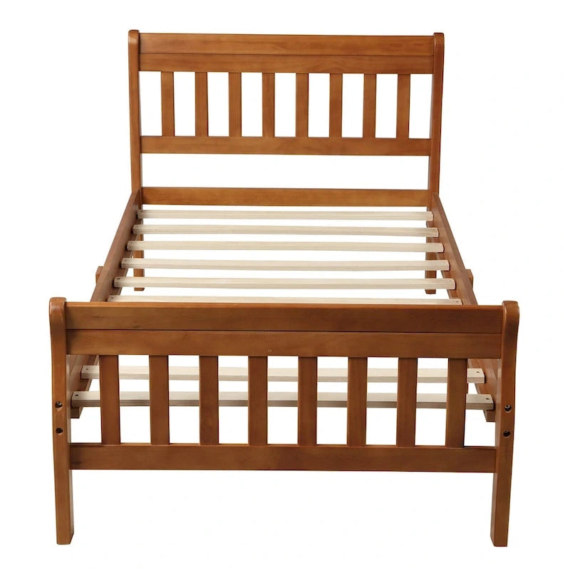 Wood Platform Bed with Headboard/Footboard
