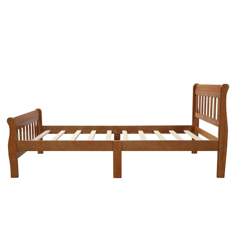 Wood Platform Bed with Headboard/Footboard