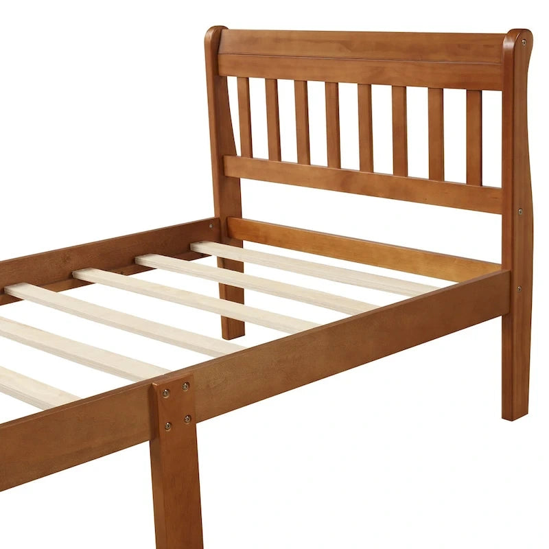 Wood Platform Bed with Headboard/Footboard