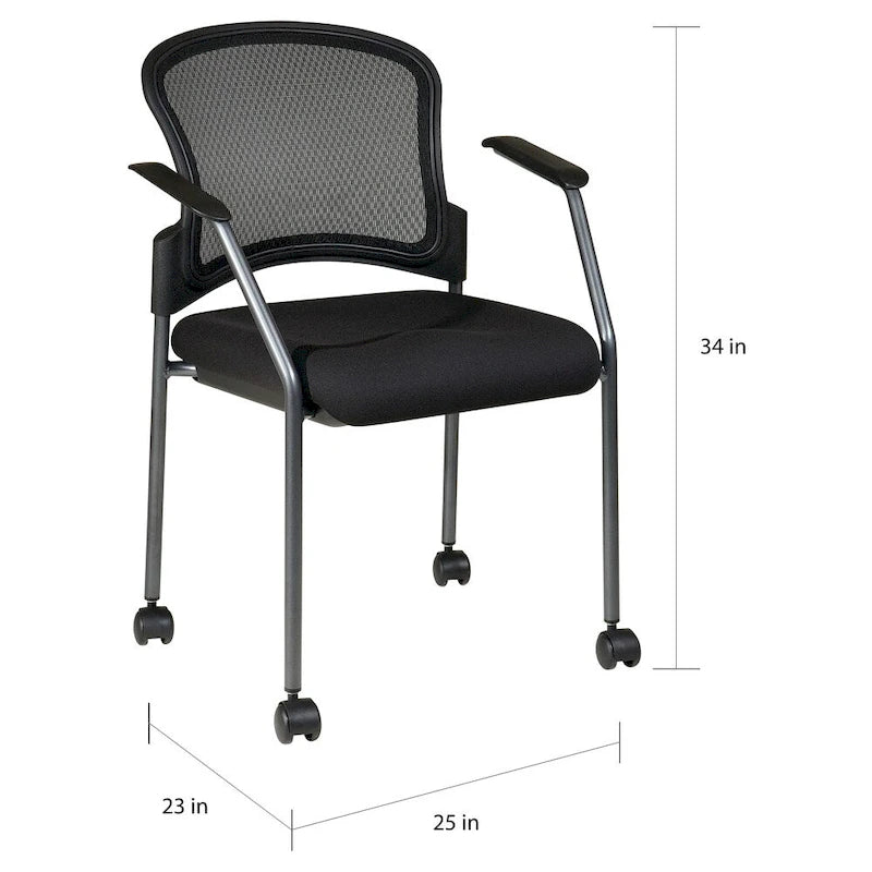 Pro-Line II Breathable ProGrid Rolling Visitor's Chair
