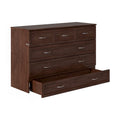 Northfield Queen Murphy Bed Chest with Mattress in Burnt Amber