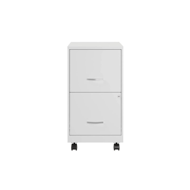 Space Solutions 18 2 Drawer Mobile Smart Vertical File Cabinet, Teal