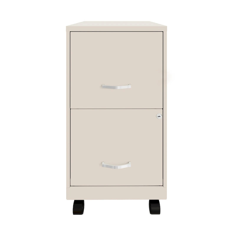 Space Solutions 18 2 Drawer Mobile Smart Vertical File Cabinet, Teal