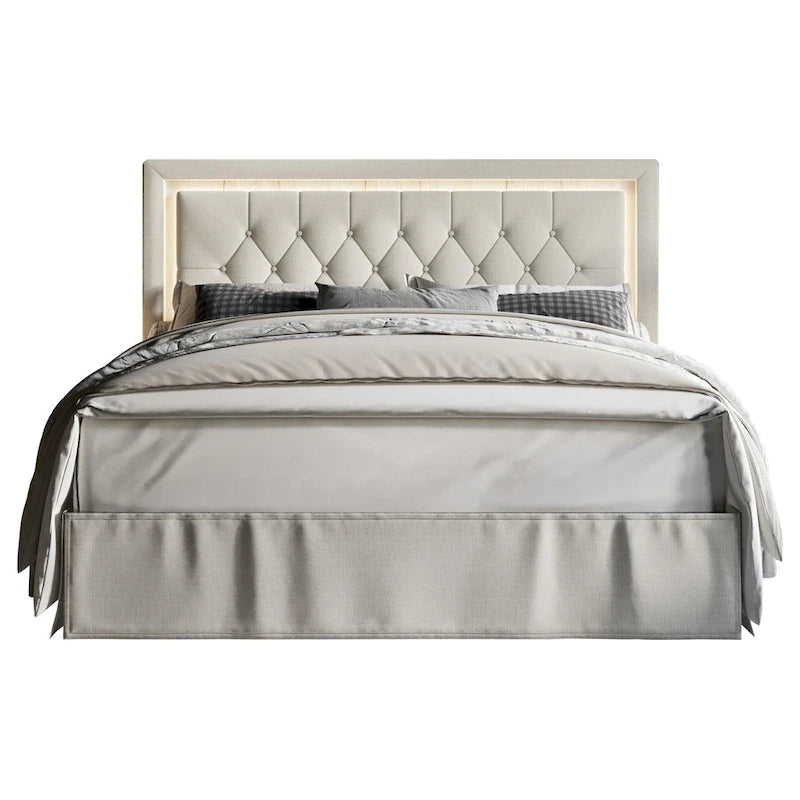Gianna Tufted Upholstered Platform Bed