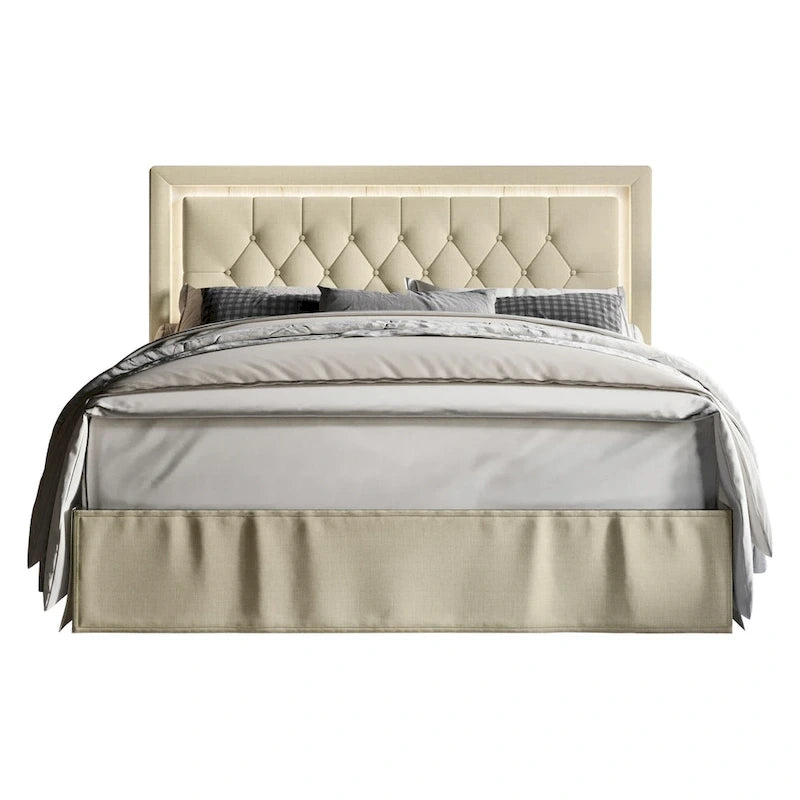Gianna Tufted Upholstered Platform Bed