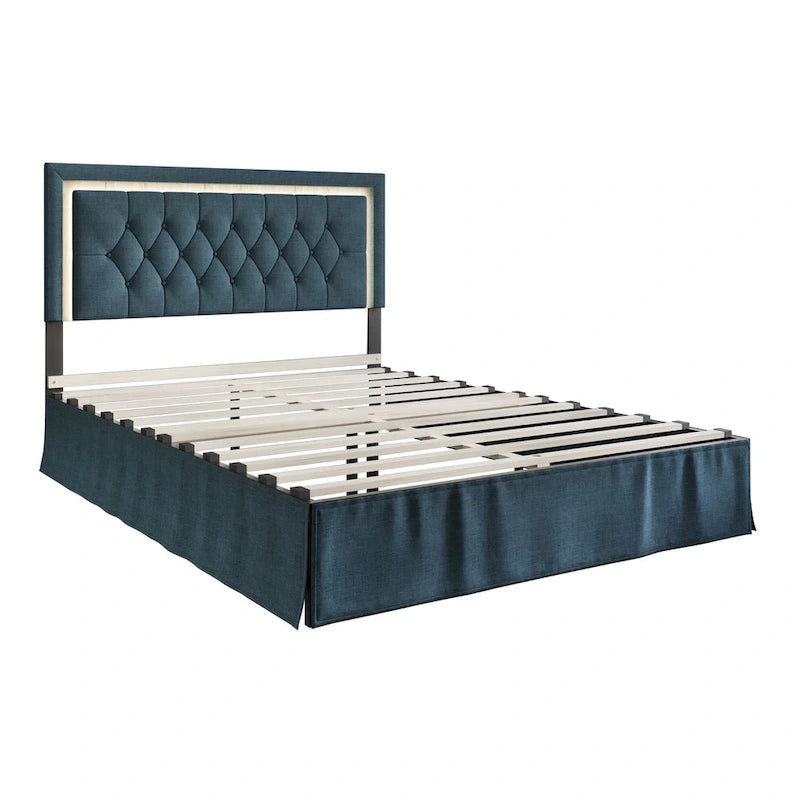 Gianna Tufted Upholstered Platform Bed
