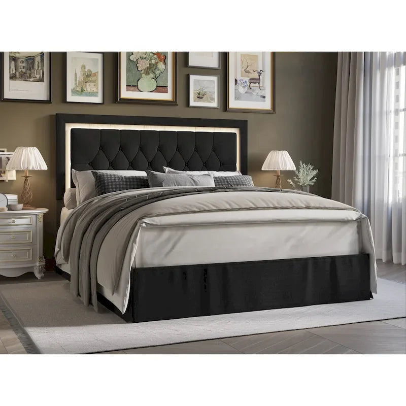 Gianna Tufted Upholstered Platform Bed