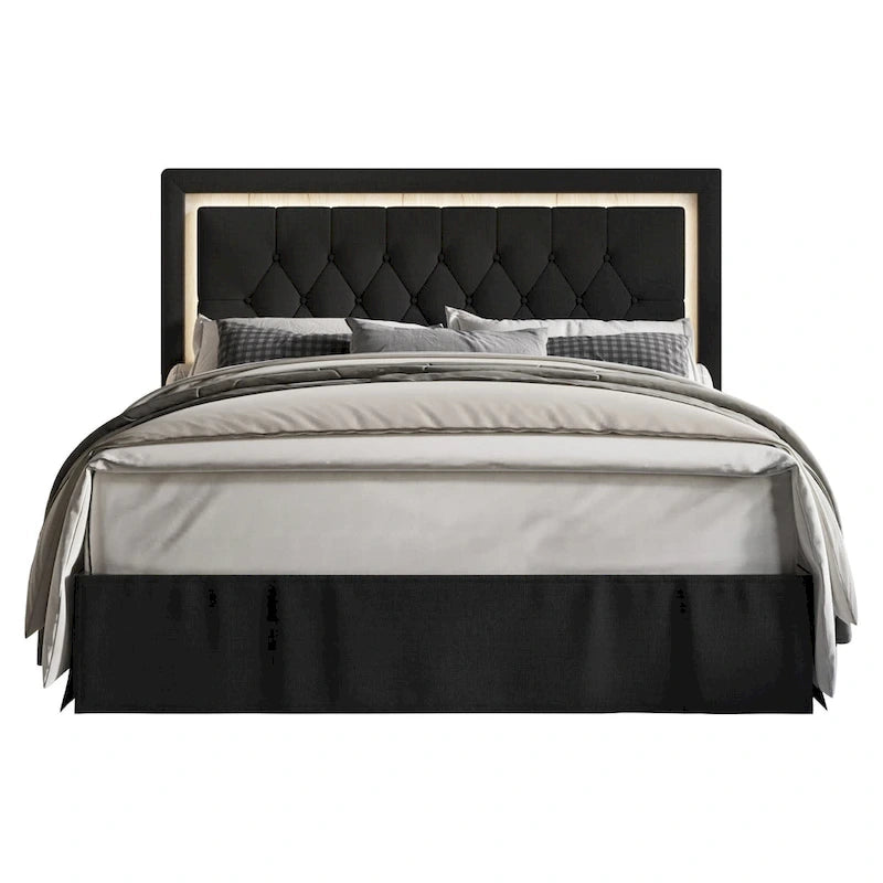Gianna Tufted Upholstered Platform Bed
