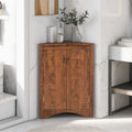 17.2 in. W x 17.2 in. D Triangle Bathroom Storage Cabinet with Adjustable Shelves
