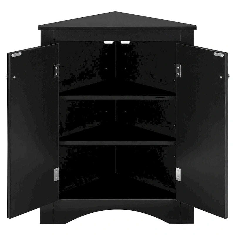 17.2 in. W x 17.2 in. D Triangle Bathroom Storage Cabinet with Adjustable Shelves