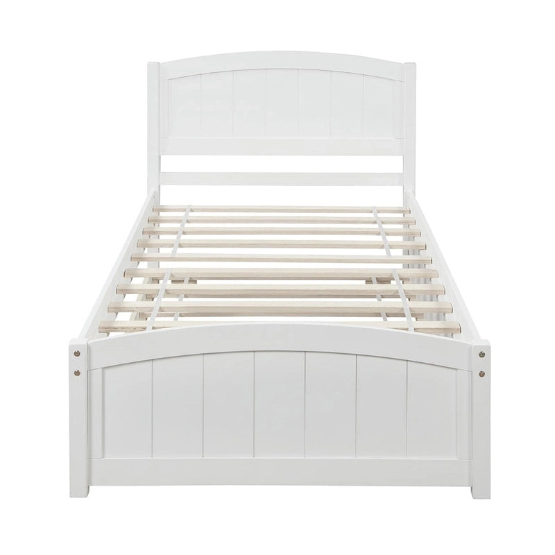 Merax Twin Size Platform Bed with Trundle