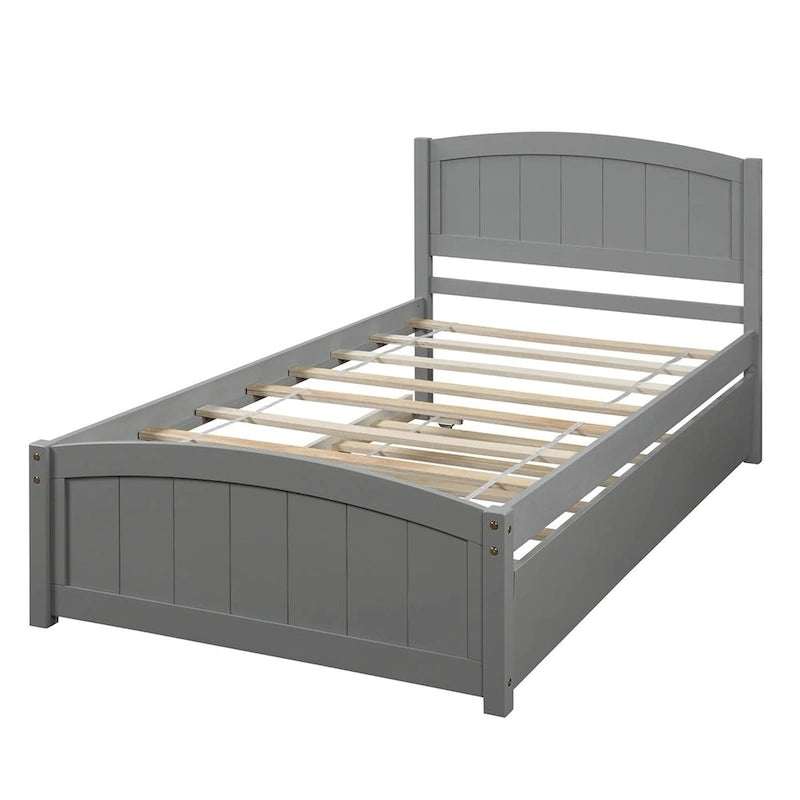 Merax Twin Size Platform Bed with Trundle