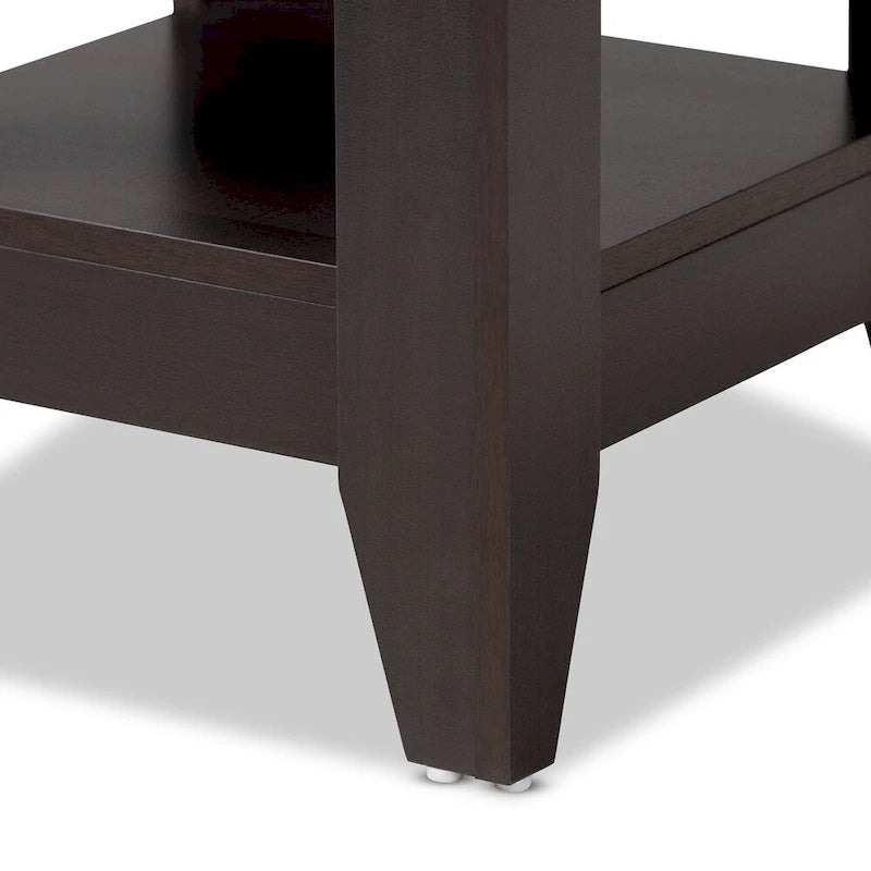 Copper Grove Cornesti Dark Brown Wood End Table