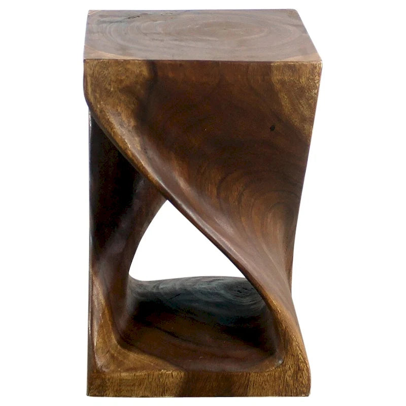 Haussmann Original Wood Twist Stool 12 X 12 X 18 In High Walnut Oil - 12 x 12 x 18