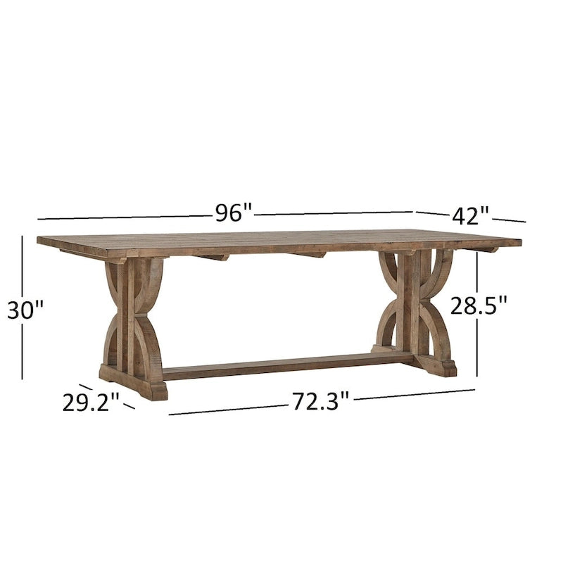 Paloma Farmhouse Reclaimed Wood 7-Piece Dining Set by iNSPIRE Q Artisan