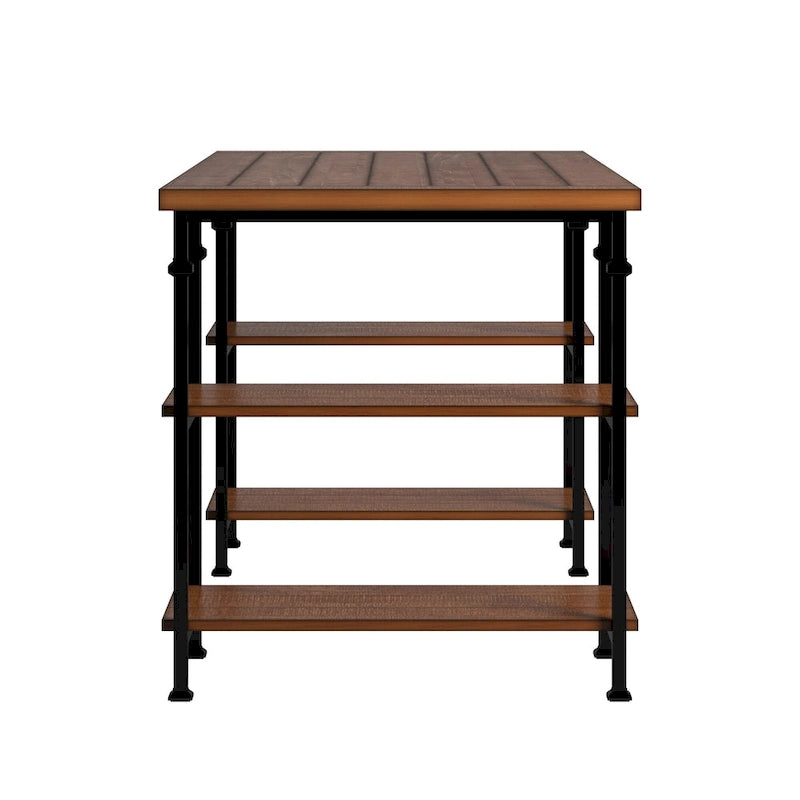 Myra Vintage Industrial Modern 3-piece Desk and 40-inch Bookcase Set by iNSPIRE Q Classic