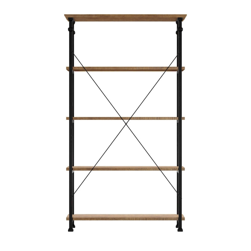 Myra Vintage Industrial Modern 3-piece Desk and 40-inch Bookcase Set by iNSPIRE Q Classic