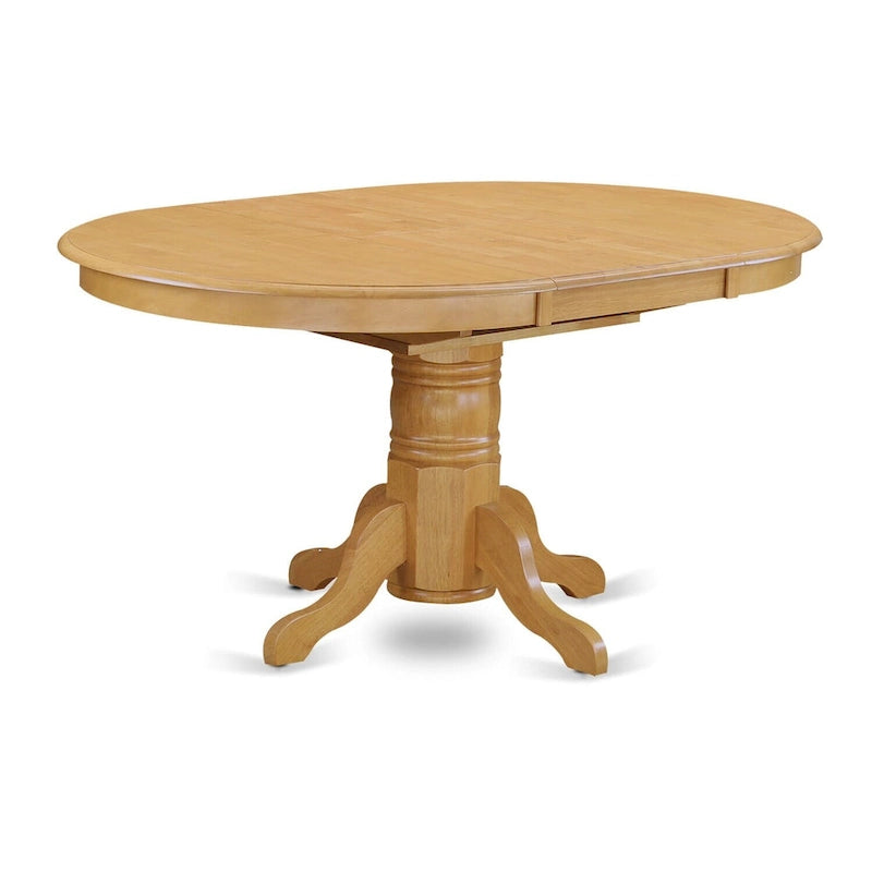 East West Furniture 5 Piece Dining Room Table Set- an Oval Kitchen Table and 4 Dining Chairs, 42x60 Inch, Oak