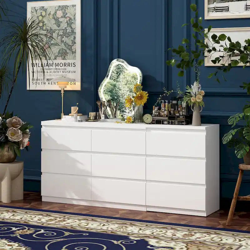 Office Desk: Expandable & Convertible with Ample Drawer Space Dresser