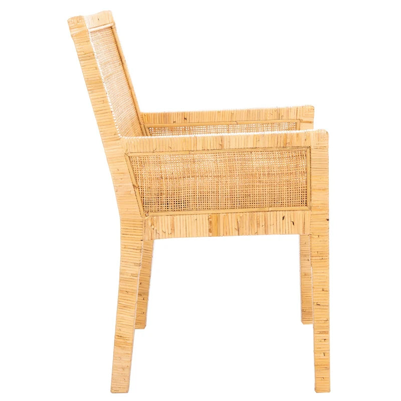 SAFAVIEH Almira Coastal Accent Chair with Cushion - 22.8 W x 22.4 L x 34.6 H - 23Wx22Dx35H