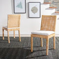 SAFAVIEH Jessye Cane Dining Room Chair with Cushion (Set of 2) - 21.7 W x 18.1 L x 38.6 H - 22W x 18D x 39H