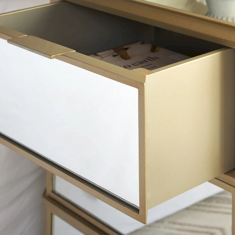 SAFAVIEH Miracle 3-Drawer Mirrored Nightstand