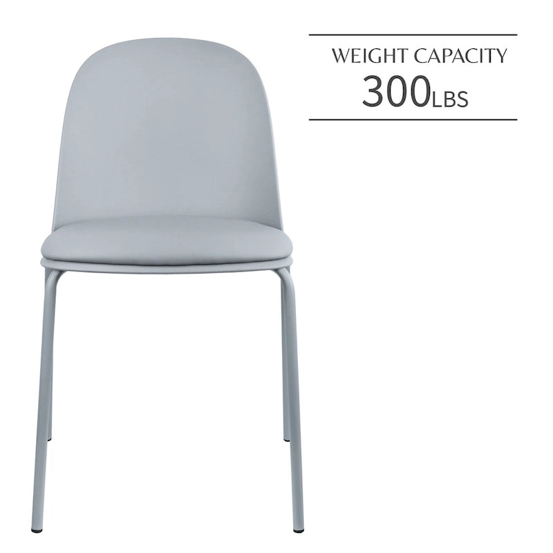 Set of 2 Plastic Eiffel Molded Shell Retro Dining Chairs Accent For Living Room Kitchen Chrome Desk Designer Office