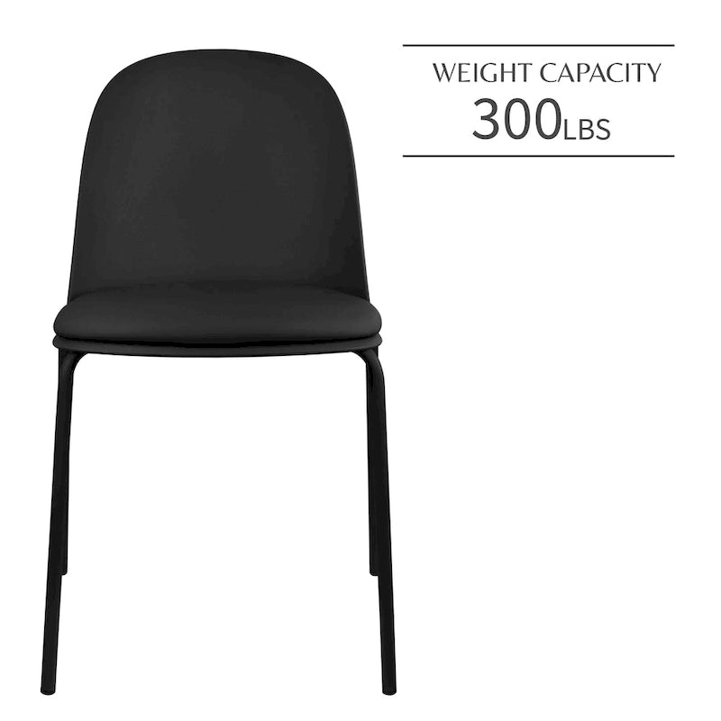 Set of 2 Plastic Eiffel Molded Shell Retro Dining Chairs Accent For Living Room Kitchen Chrome Desk Designer Office