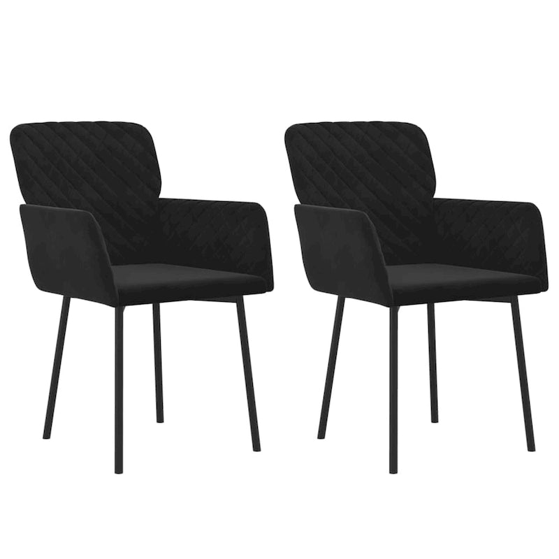 vidaXL Dining Chairs 2 Pcs Accent Upholstered Chair for Living Room Velvet - 20.3 x 24 x 30.9