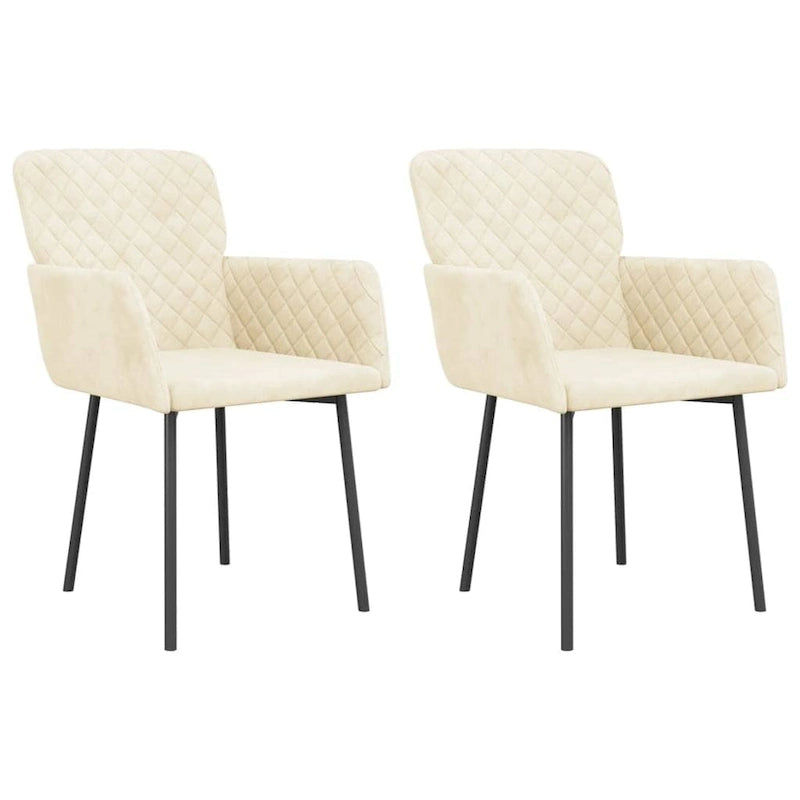 vidaXL Dining Chairs 2 Pcs Accent Upholstered Chair for Living Room Velvet - 20.3 x 24 x 30.9