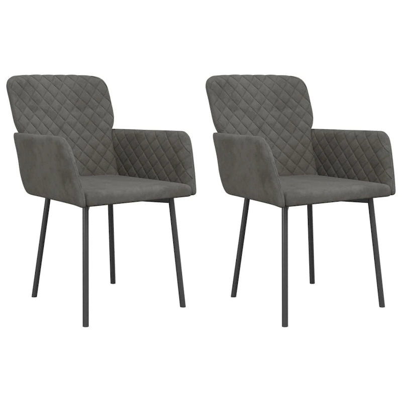 vidaXL Dining Chairs 2 Pcs Accent Upholstered Chair for Living Room Velvet - 20.3 x 24 x 30.9